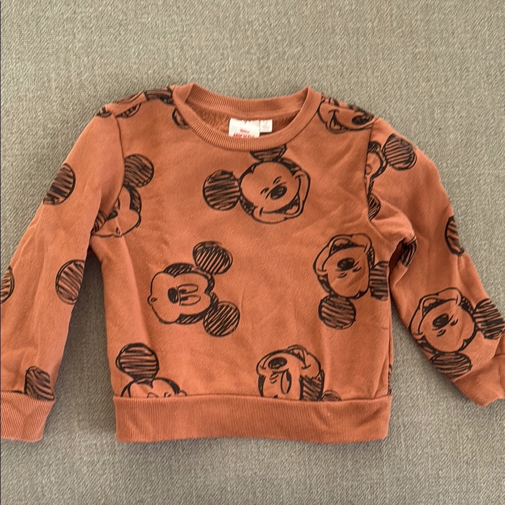 Disney Kids Brown Mickey Mouse Sweatshirt - 3T
